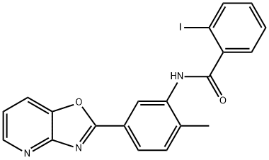 2-iodo-N-(2-methyl-5-[1,3]oxazolo[4,5-b]pyridin-2-ylphenyl)benzamide Structure