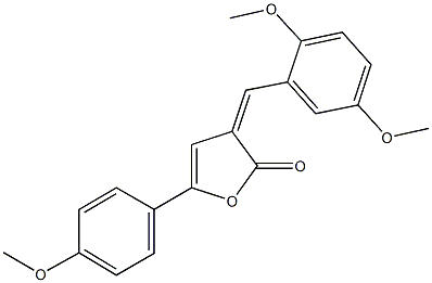 3-(2,5-dimethoxybenzylidene)-5-(4-methoxyphenyl)-2(3H)-furanone Struktur
