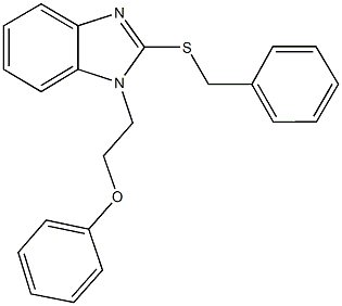 2-[(phenylmethyl)sulfanyl]-1-[2-(phenyloxy)ethyl]-1H-benzimidazole Structure