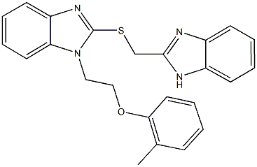 2-[(1H-benzimidazol-2-ylmethyl)sulfanyl]-1-[2-(2-methylphenoxy)ethyl]-1H-benzimidazole Structure