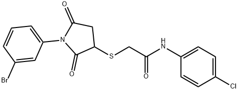 331966-20-2 2-{[1-(3-bromophenyl)-2,5-dioxopyrrolidin-3-yl]sulfanyl}-N-(4-chlorophenyl)acetamide