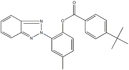 2-(2H-1,2,3-benzotriazol-2-yl)-4-methylphenyl 4-tert-butylbenzoate Struktur