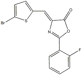 4-[(5-bromo-2-thienyl)methylene]-2-(2-fluorophenyl)-1,3-oxazol-5(4H)-one Structure