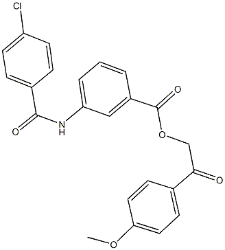 2-(4-methoxyphenyl)-2-oxoethyl 3-[(4-chlorobenzoyl)amino]benzoate|