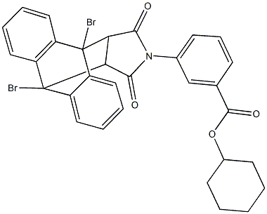 332024-09-6 cyclohexyl 3-(1,8-dibromo-16,18-dioxo-17-azapentacyclo[6.6.5.0~2,7~.0~9,14~.0~15,19~]nonadeca-2,4,6,9,11,13-hexaen-17-yl)benzoate