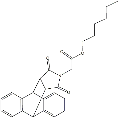 hexyl (16,18-dioxo-17-azapentacyclo[6.6.5.0~2,7~.0~9,14~.0~15,19~]nonadeca-2,4,6,9,11,13-hexaen-17-yl)acetate|