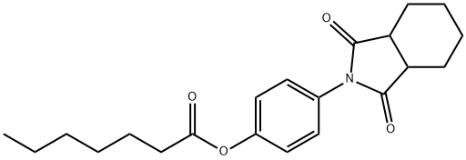 332024-23-4 4-(1,3-dioxooctahydro-2H-isoindol-2-yl)phenyl heptanoate