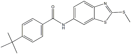 4-tert-butyl-N-[2-(methylsulfanyl)-1,3-benzothiazol-6-yl]benzamide Structure
