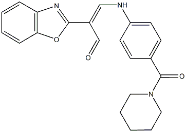 332030-01-0 2-(1,3-benzoxazol-2-yl)-3-[4-(1-piperidinylcarbonyl)anilino]acrylaldehyde