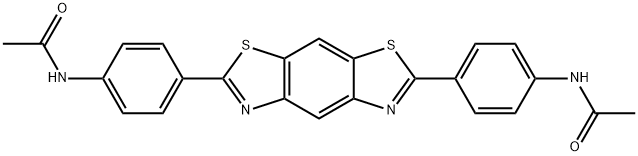 N-(4-{6-[4-(acetylamino)phenyl][1,3]thiazolo[4,5-f][1,3]benzothiazol-2-yl}phenyl)acetamide Struktur