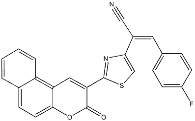 3-(4-fluorophenyl)-2-[2-(3-oxo-3H-benzo[f]chromen-2-yl)-1,3-thiazol-4-yl]acrylonitrile|