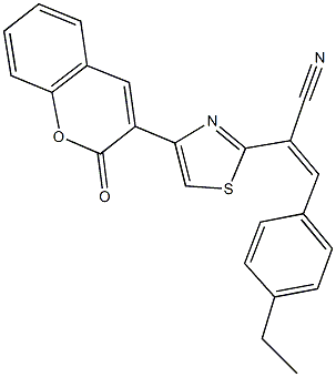 332051-86-2 3-(4-ethylphenyl)-2-[4-(2-oxo-2H-chromen-3-yl)-1,3-thiazol-2-yl]acrylonitrile