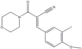 3-(3-iodo-4-methoxyphenyl)-2-(4-morpholinylcarbonyl)acrylonitrile Struktur