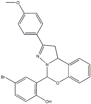 332062-20-1 4-bromo-2-[2-(4-methoxyphenyl)-1,10b-dihydropyrazolo[1,5-c][1,3]benzoxazin-5-yl]phenol