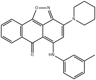 332100-03-5 3-(1-piperidinyl)-5-(3-toluidino)-6H-anthra[1,9-cd]isoxazol-6-one
