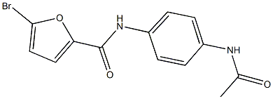 N-[4-(acetylamino)phenyl]-5-bromo-2-furamide Struktur