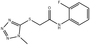 N-(2-fluorophenyl)-2-[(1-methyl-1H-tetraazol-5-yl)sulfanyl]acetamide,332129-74-5,结构式