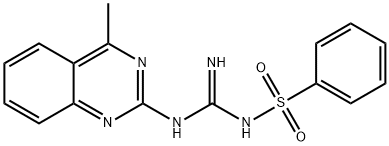 N-{amino[(4-methyl-2-quinazolinyl)amino]methylene}benzenesulfonamide Structure