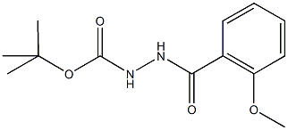 tert-butyl 2-(2-methoxybenzoyl)hydrazinecarboxylate 化学構造式