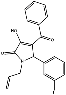 1-allyl-4-benzoyl-5-(3-fluorophenyl)-3-hydroxy-1,5-dihydro-2H-pyrrol-2-one Struktur