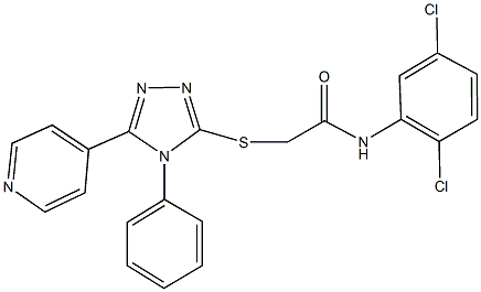 332376-33-7 N-(2,5-dichlorophenyl)-2-{[4-phenyl-5-(4-pyridinyl)-4H-1,2,4-triazol-3-yl]sulfanyl}acetamide