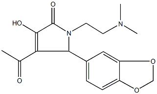4-acetyl-5-(1,3-benzodioxol-5-yl)-1-[2-(dimethylamino)ethyl]-3-hydroxy-1,5-dihydro-2H-pyrrol-2-one Struktur