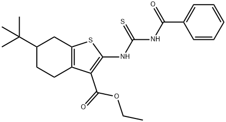 332392-80-0 ethyl 2-{[(benzoylamino)carbothioyl]amino}-6-tert-butyl-4,5,6,7-tetrahydro-1-benzothiophene-3-carboxylate