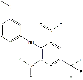 N-(3-methoxyphenyl)-2,6-dinitro-4-(trifluoromethyl)aniline,332402-51-4,结构式