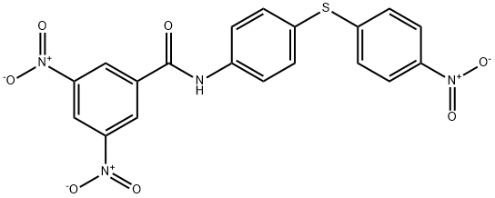 3,5-bisnitro-N-[4-({4-nitrophenyl}sulfanyl)phenyl]benzamide Structure