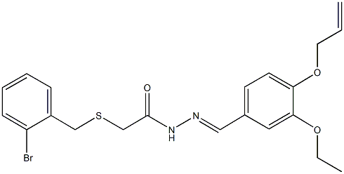 N'-[4-(allyloxy)-3-ethoxybenzylidene]-2-[(2-bromobenzyl)sulfanyl]acetohydrazide|