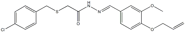 N'-[4-(allyloxy)-3-methoxybenzylidene]-2-[(4-chlorobenzyl)sulfanyl]acetohydrazide Structure