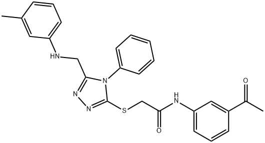 N-(3-acetylphenyl)-2-{[4-phenyl-5-(3-toluidinomethyl)-4H-1,2,4-triazol-3-yl]sulfanyl}acetamide|