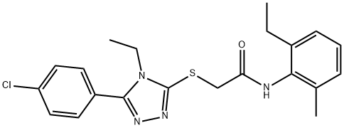 332870-63-0 2-{[5-(4-chlorophenyl)-4-ethyl-4H-1,2,4-triazol-3-yl]sulfanyl}-N-(2-ethyl-6-methylphenyl)acetamide