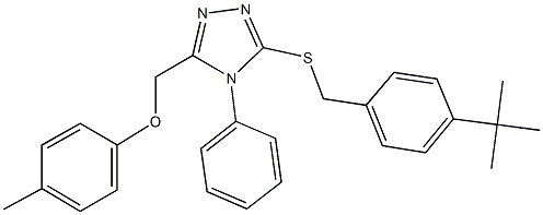 332871-97-3 3-[(4-tert-butylbenzyl)sulfanyl]-5-[(4-methylphenoxy)methyl]-4-phenyl-4H-1,2,4-triazole