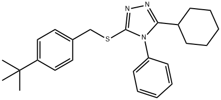 4-tert-butylbenzyl 5-cyclohexyl-4-phenyl-4H-1,2,4-triazol-3-yl sulfide Struktur