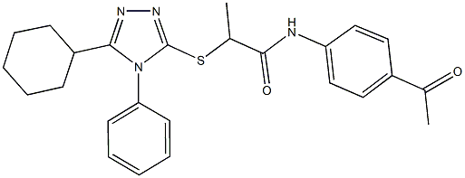 332873-00-4 N-(4-acetylphenyl)-2-[(5-cyclohexyl-4-phenyl-4H-1,2,4-triazol-3-yl)sulfanyl]propanamide