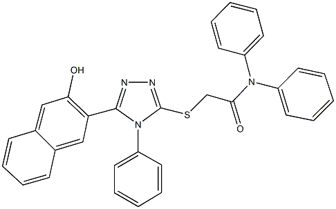 332910-11-9 2-{[5-(3-hydroxy-2-naphthyl)-4-phenyl-4H-1,2,4-triazol-3-yl]sulfanyl}-N,N-diphenylacetamide