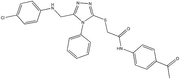 N-(4-acetylphenyl)-2-({5-[(4-chloroanilino)methyl]-4-phenyl-4H-1,2,4-triazol-3-yl}sulfanyl)acetamide Struktur