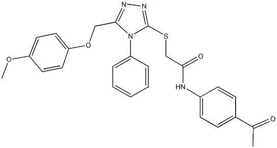 N-(4-acetylphenyl)-2-({5-[(4-methoxyphenoxy)methyl]-4-phenyl-4H-1,2,4-triazol-3-yl}sulfanyl)acetamide|