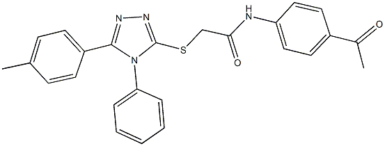 N-(4-acetylphenyl)-2-{[5-(4-methylphenyl)-4-phenyl-4H-1,2,4-triazol-3-yl]sulfanyl}acetamide Struktur