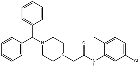 2-(4-benzhydryl-1-piperazinyl)-N-(5-chloro-2-methylphenyl)acetamide 结构式