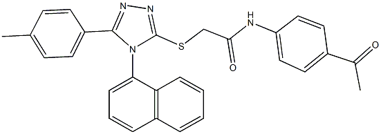 N-(4-acetylphenyl)-2-{[5-(4-methylphenyl)-4-(1-naphthyl)-4H-1,2,4-triazol-3-yl]sulfanyl}acetamide Struktur