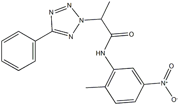 332929-72-3 N-{5-nitro-2-methylphenyl}-2-(5-phenyl-2H-tetraazol-2-yl)propanamide