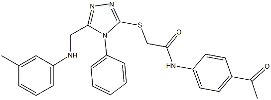 N-(4-acetylphenyl)-2-{[4-phenyl-5-(3-toluidinomethyl)-4H-1,2,4-triazol-3-yl]sulfanyl}acetamide|
