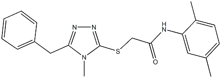 2-[(5-benzyl-4-methyl-4H-1,2,4-triazol-3-yl)sulfanyl]-N-(2,5-dimethylphenyl)acetamide Structure