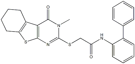 N-[1,1'-biphenyl]-2-yl-2-[(3-methyl-4-oxo-3,4,5,6,7,8-hexahydro[1]benzothieno[2,3-d]pyrimidin-2-yl)sulfanyl]acetamide