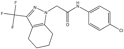 N-(4-chlorophenyl)-2-[3-(trifluoromethyl)-4,5,6,7-tetrahydro-1H-indazol-1-yl]acetamide 结构式