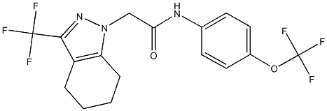 N-[4-(trifluoromethoxy)phenyl]-2-[3-(trifluoromethyl)-4,5,6,7-tetrahydro-1H-indazol-1-yl]acetamide Structure