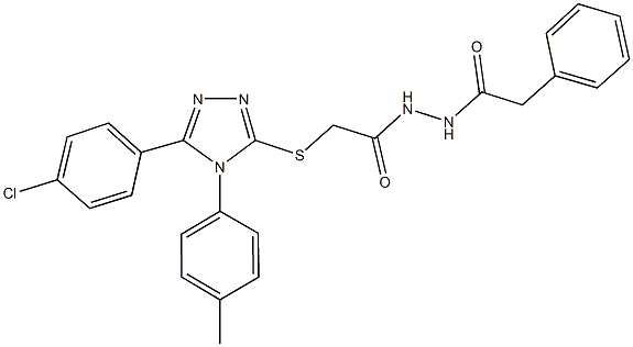 2-{[5-(4-chlorophenyl)-4-(4-methylphenyl)-4H-1,2,4-triazol-3-yl]sulfanyl}-N'-(phenylacetyl)acetohydrazide Structure
