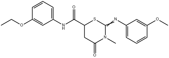 333328-22-6 N-(3-ethoxyphenyl)-2-[(3-methoxyphenyl)imino]-3-methyl-4-oxo-1,3-thiazinane-6-carboxamide